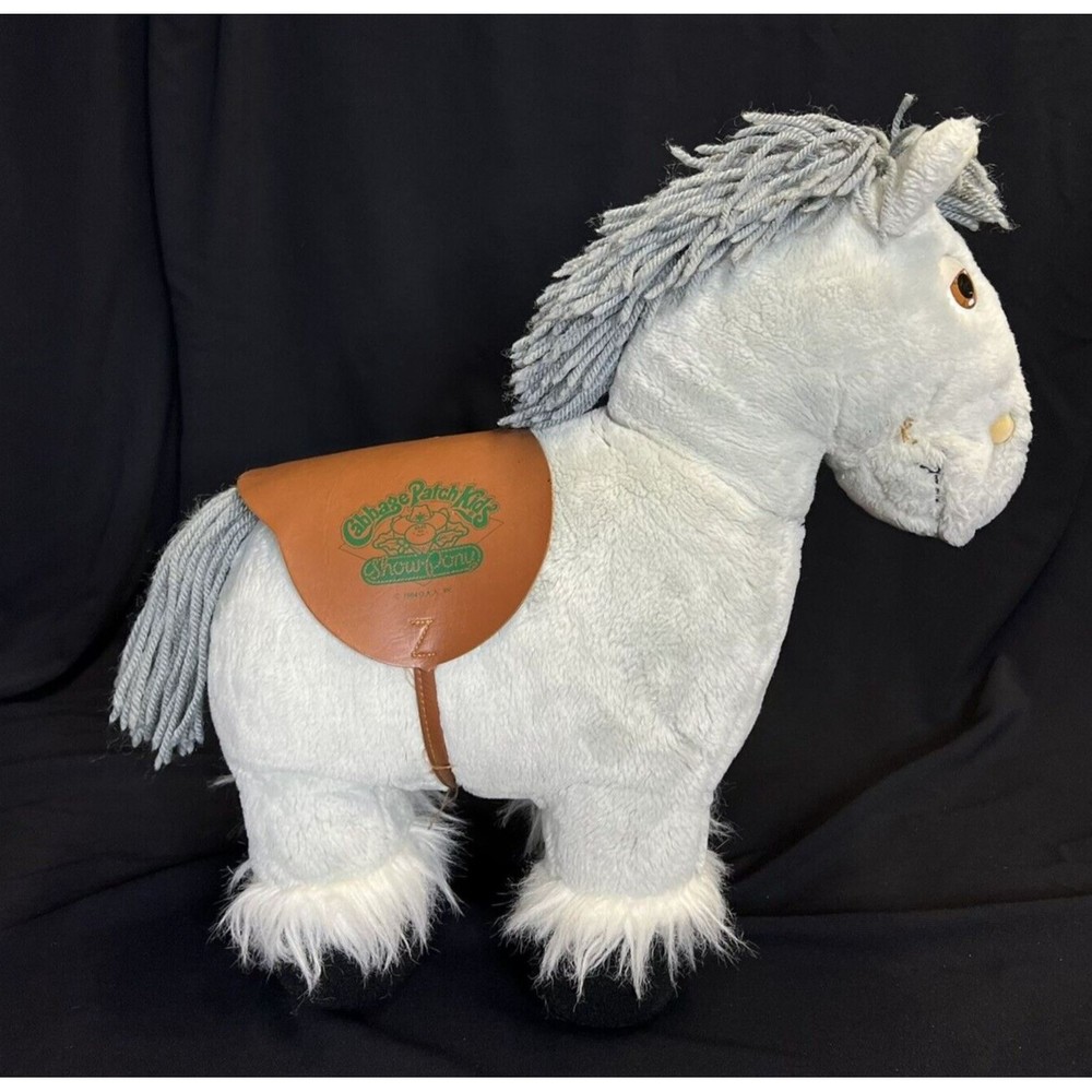 VTG Cabbage Patch Kids CPK 17” Show Pony Plush Gray Horse 1984 Coleco - Picture 3 of 11